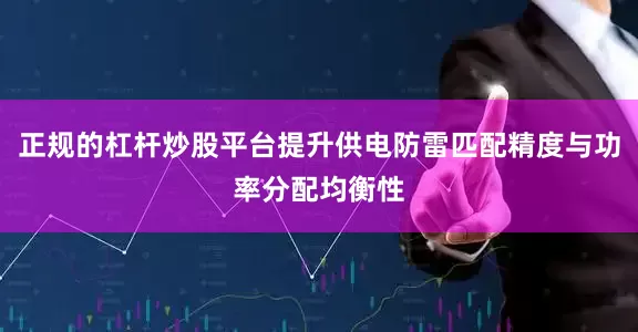 正规的杠杆炒股平台提升供电防雷匹配精度与功率分配均衡性